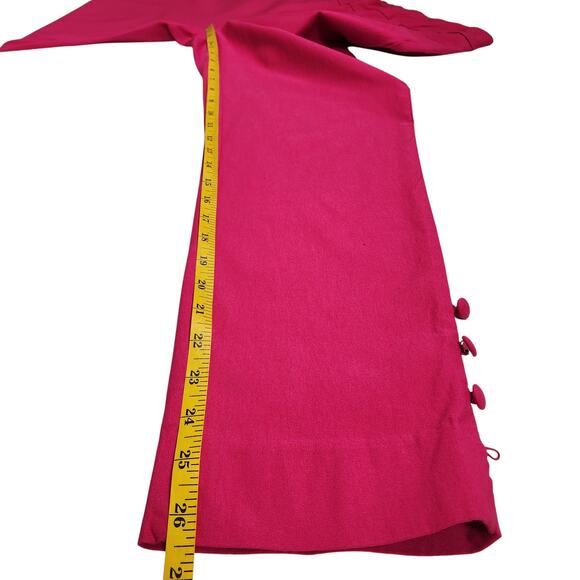 Chicos Womens So Slimming Brigitte Button Hem Ankle Pants Size 12R Hot Pink - Picture 13 of 14